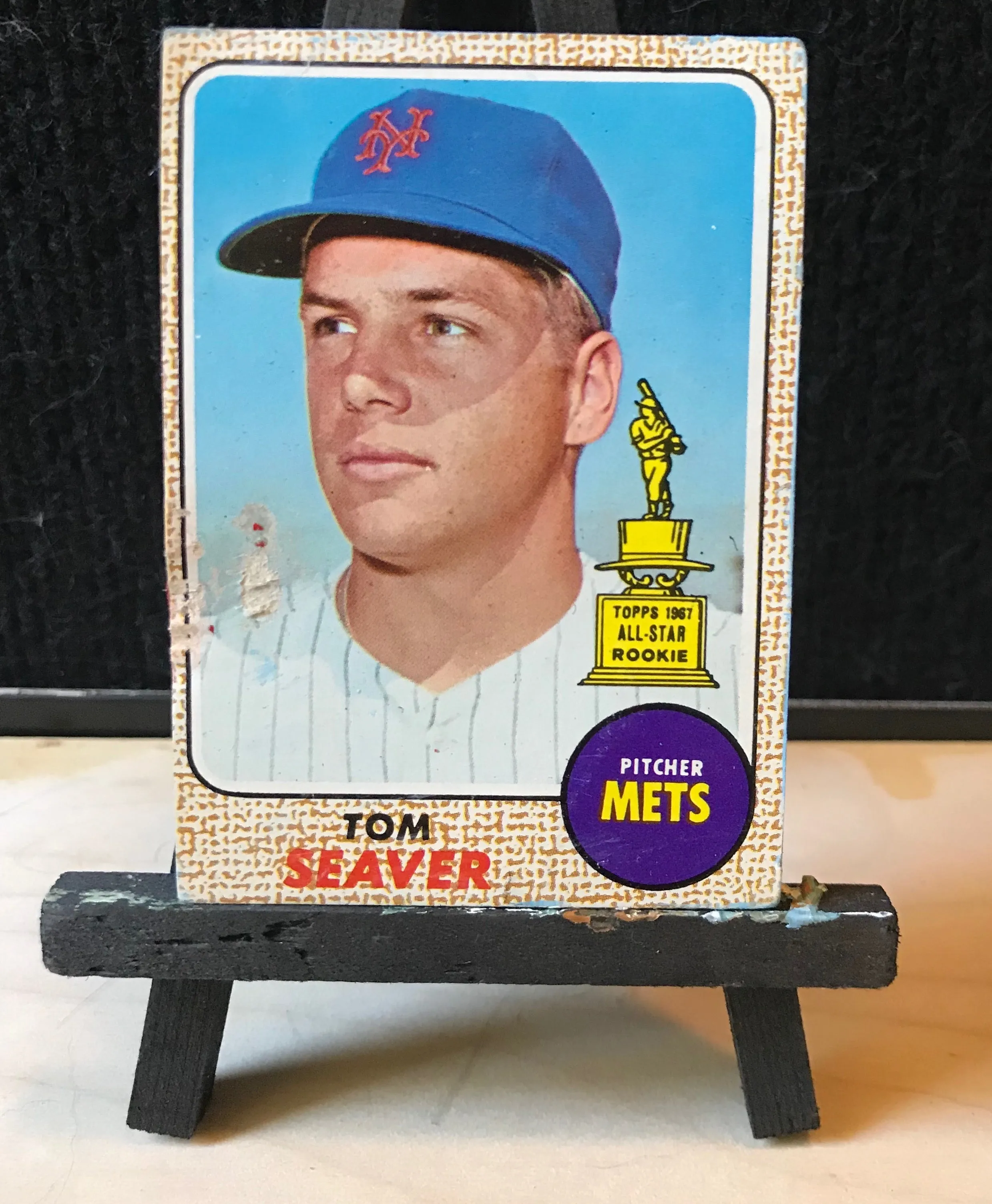 1968 Topps Tom Seaver Card - Shea Stadium Painting