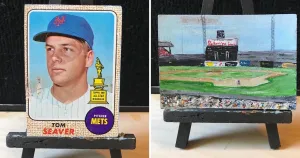 1968 Topps Tom Seaver Card - Shea Stadium Painting