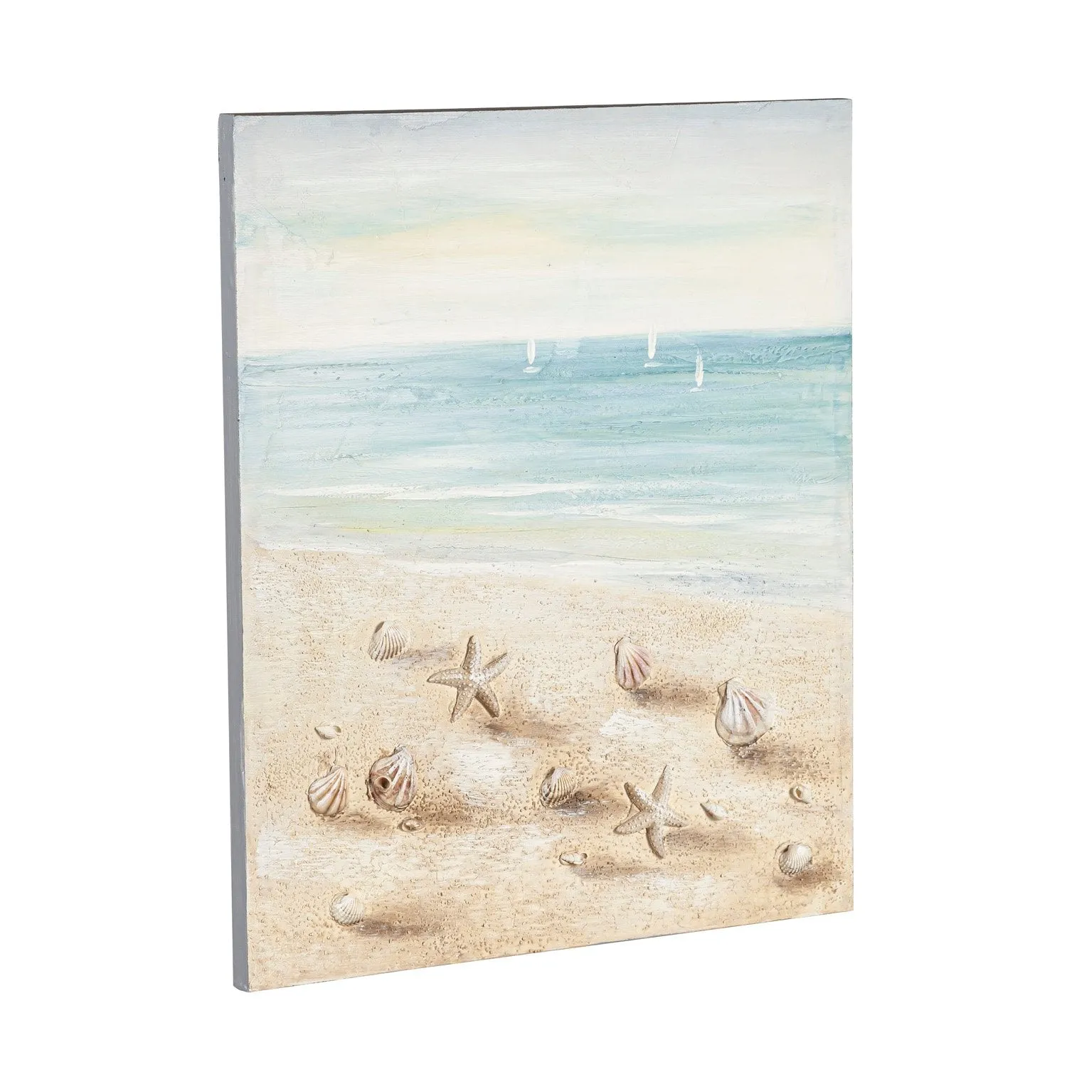 20"L x 24"H Hand Painted Textured Indoor Canvas Wall Décor, Shoreline,6c89011