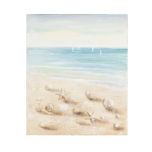 20"L x 24"H Hand Painted Textured Indoor Canvas Wall Décor, Shoreline,6c89011