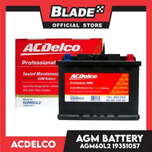 ACDelco Professional AGM Sealed Maintenance Free Premium AGM Battery AGM60L2 19351057 / DIN55H