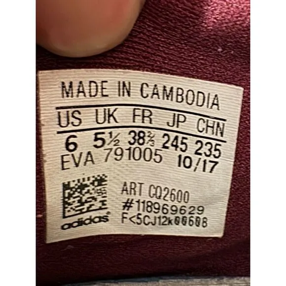 Adidas Swift Run CQ2600 Maroon Black Athletic Running Sneakers Unisex Youth 6