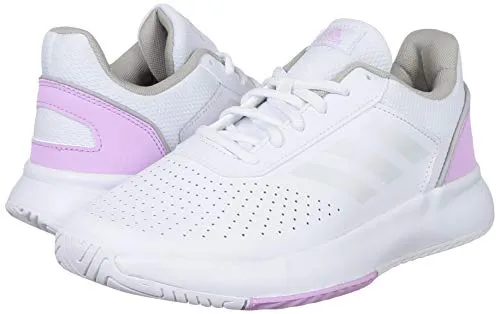 Adidas Women's COURTSMASH Tennis Shoe- FTWWHT/IRIDES/CLELIL, 7 UK