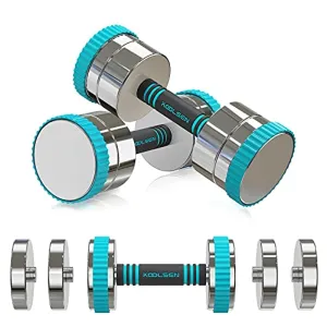 Adjustable Dumbbell Set, 44lbs 20kg Solid Steel Ultra Compact Adjustable Dumbbells for Men Women with Anti-Slip Handle, Home Fitness Weight Pair Gym Workout Exercise Training