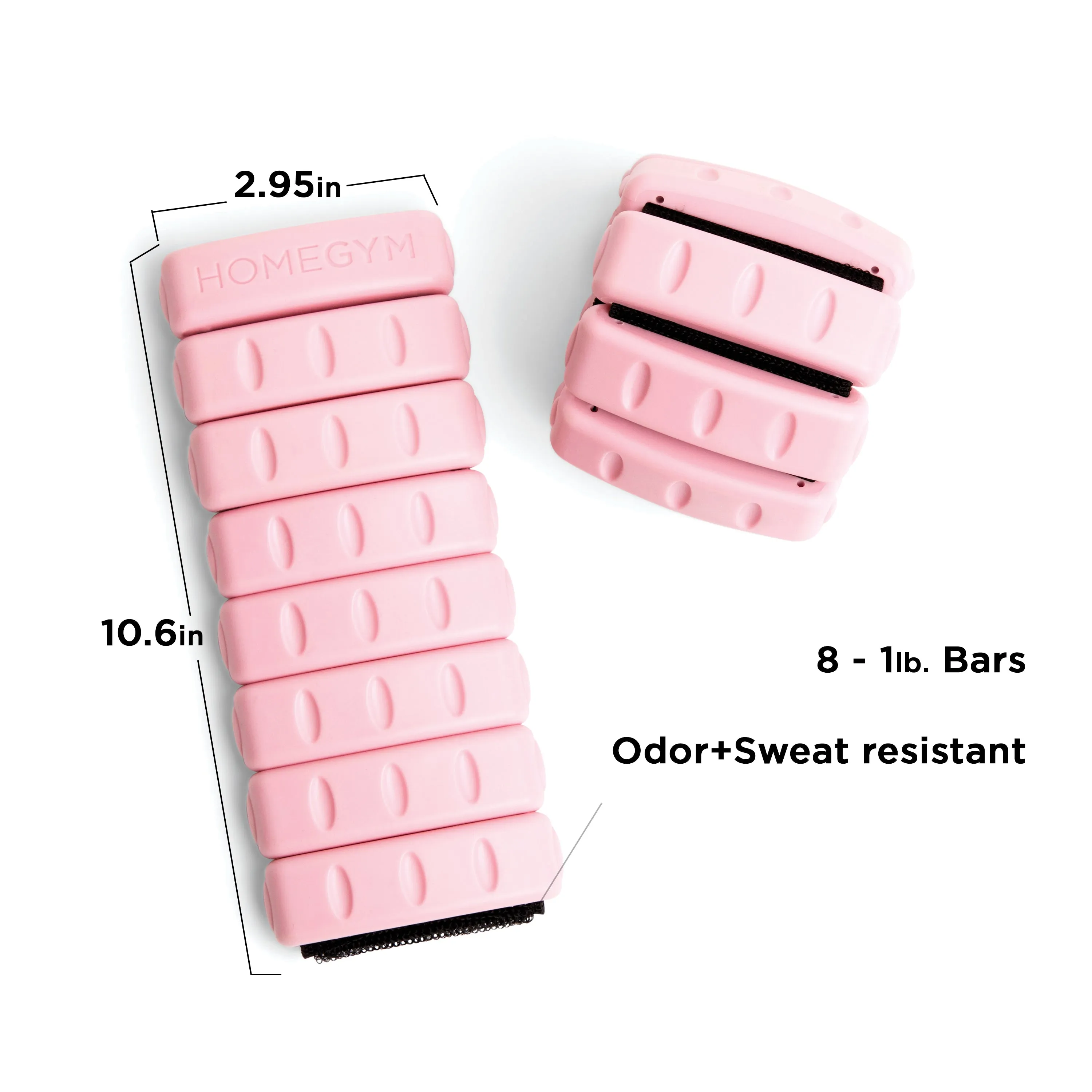 Adjustable Wrist, Ankle Weights, 2lb Pair, Pink