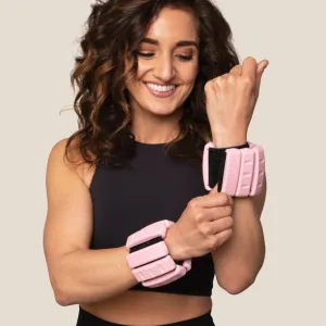 Adjustable Wrist, Ankle Weights, 2lb Pair, Pink