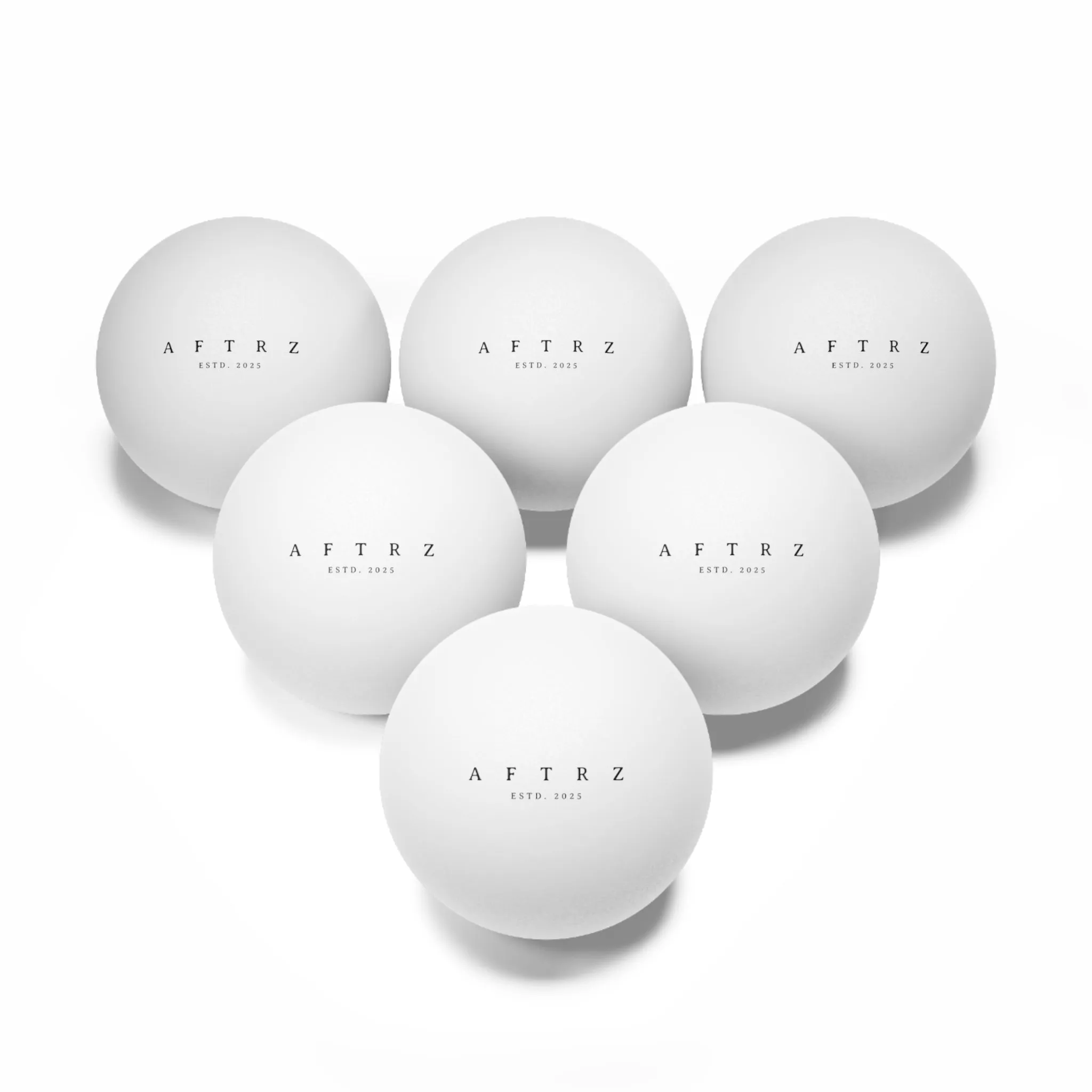 Aftrz Minimalist Ping Pong Balls - Set of 6