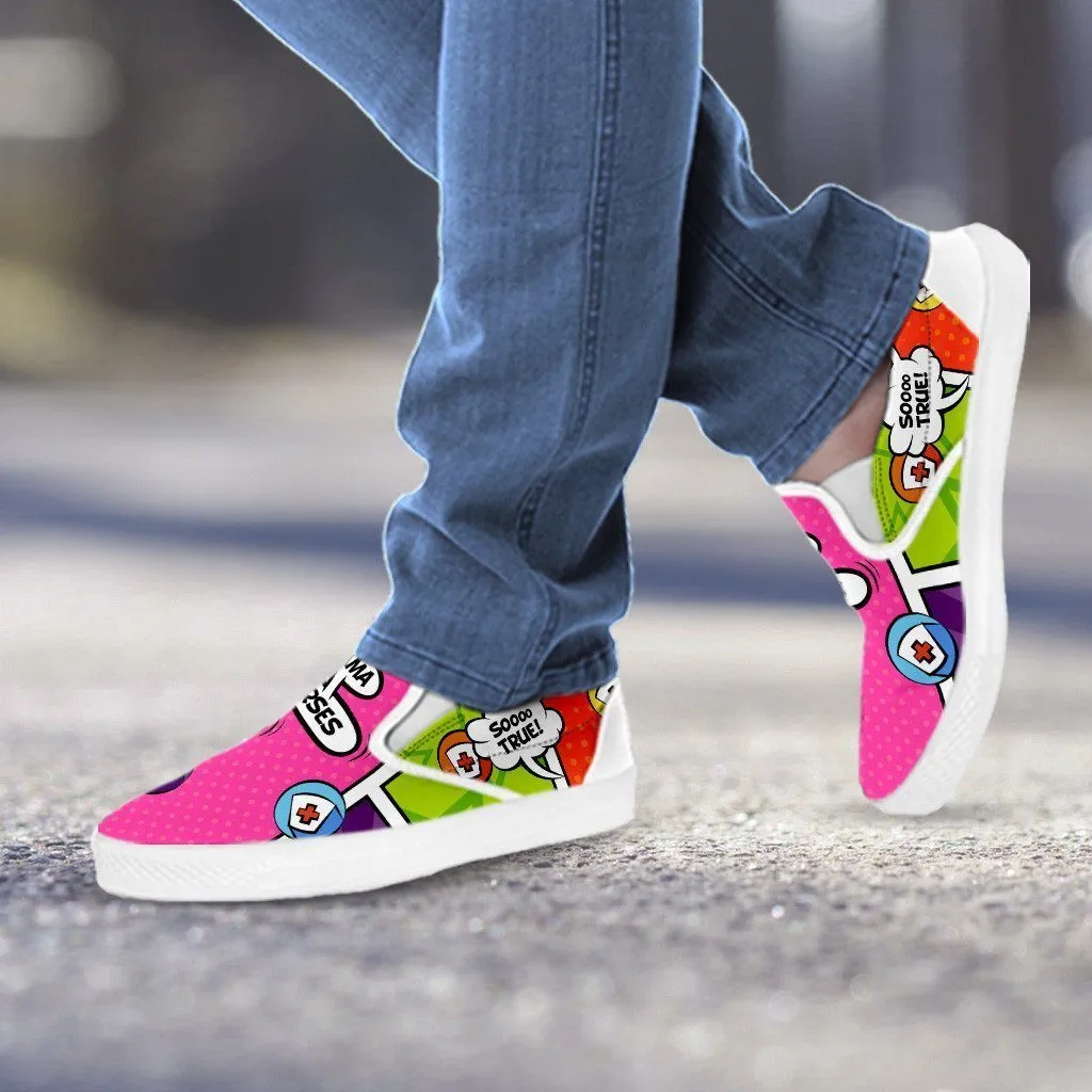 AL Comic Nurse Slip Ons