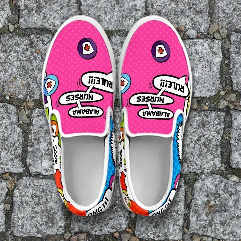 AL Comic Nurse Slip Ons