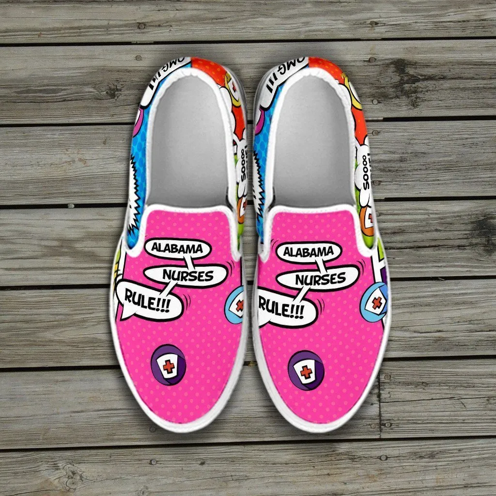 AL Comic Nurse Slip Ons