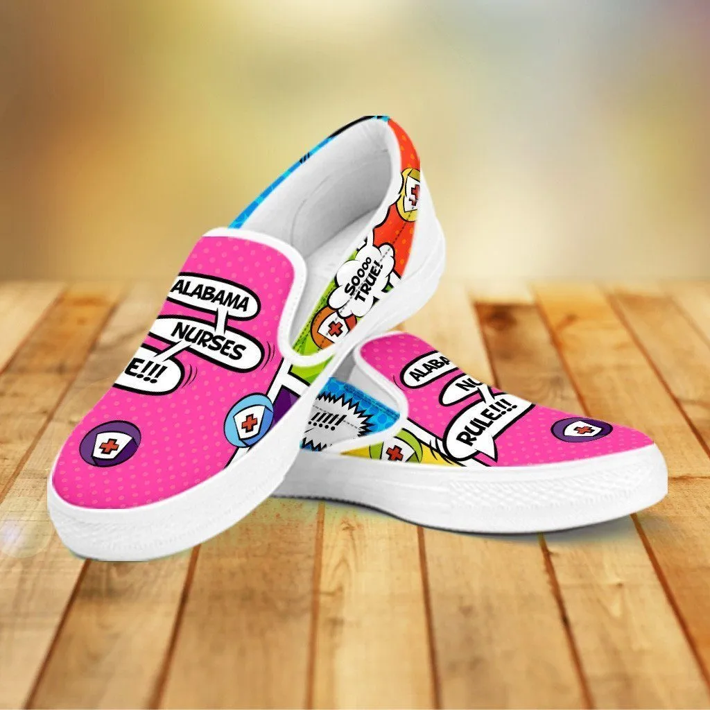 AL Comic Nurse Slip Ons