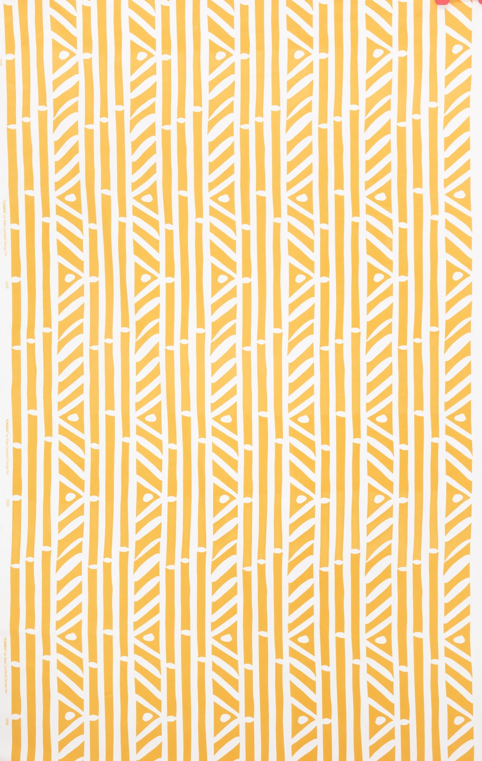 Alan Campbell Fabric: Candu - Custom Yellow on White Suncloth