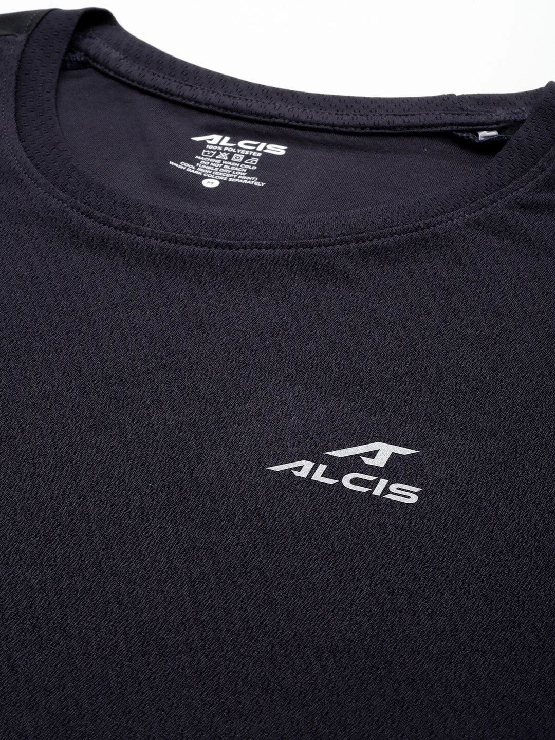 Alcis Men Brand Logo Printed Anti Static Slim Fit T-shirt