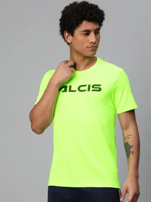 Alcis Men Brand Logo Printed Anti Static Slim Fit T-shirt