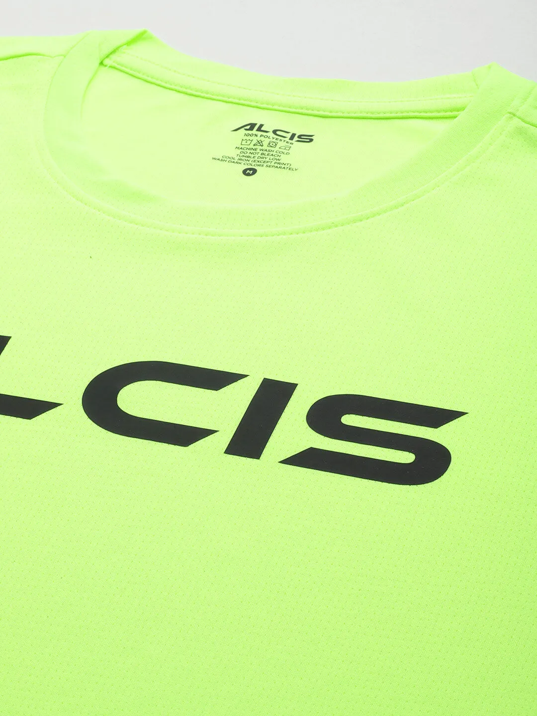 Alcis Men Brand Logo Printed Anti Static Slim Fit T-shirt