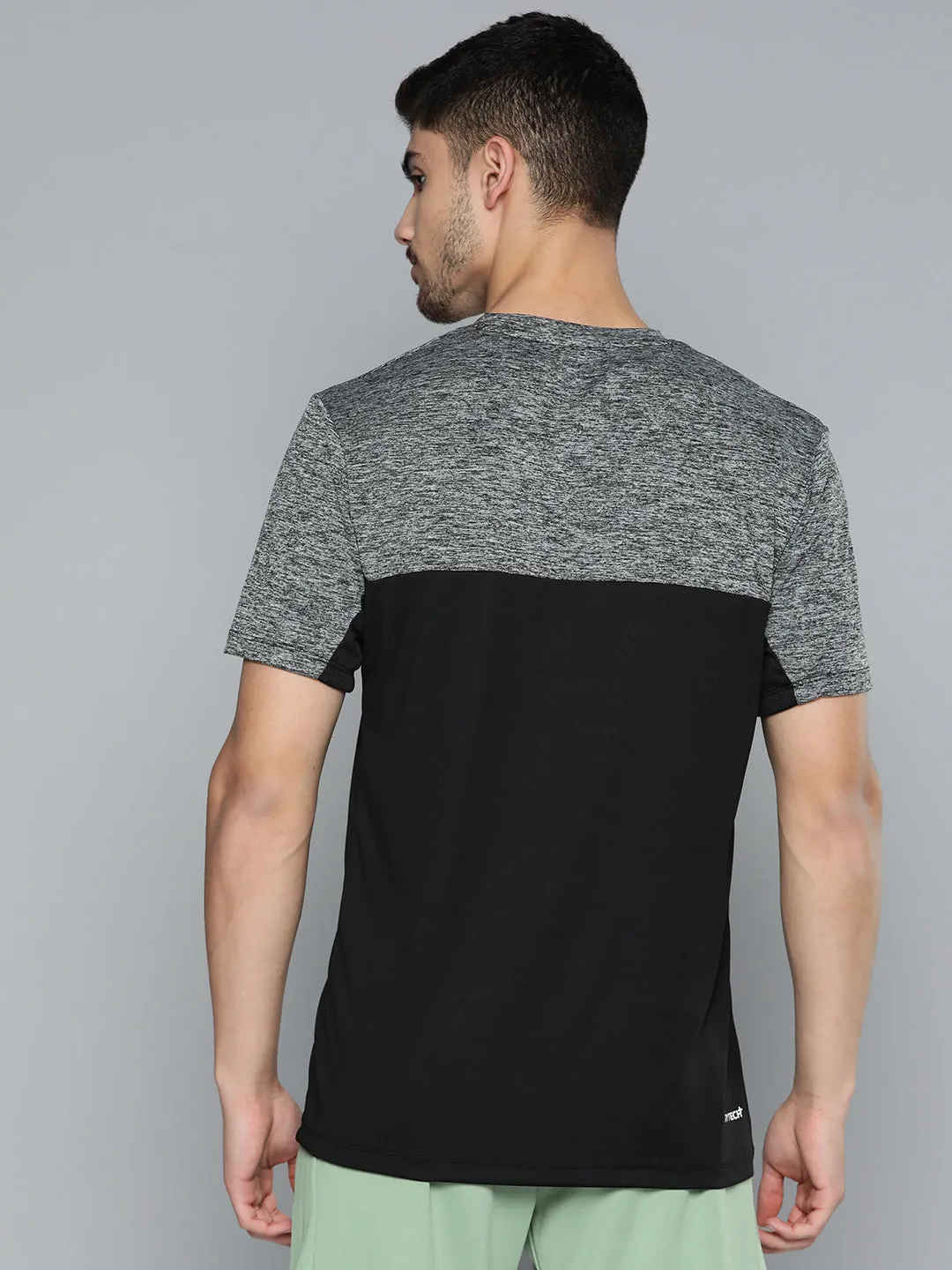 Alcis Men Colourblocked Anti Static Slim Fit Sports T-shirt