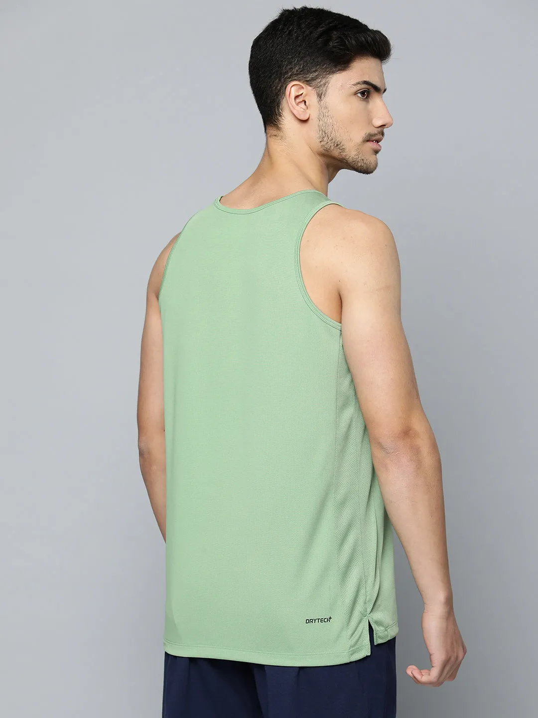 Alcis Men Green Anti Static Slim Fit T-shirt