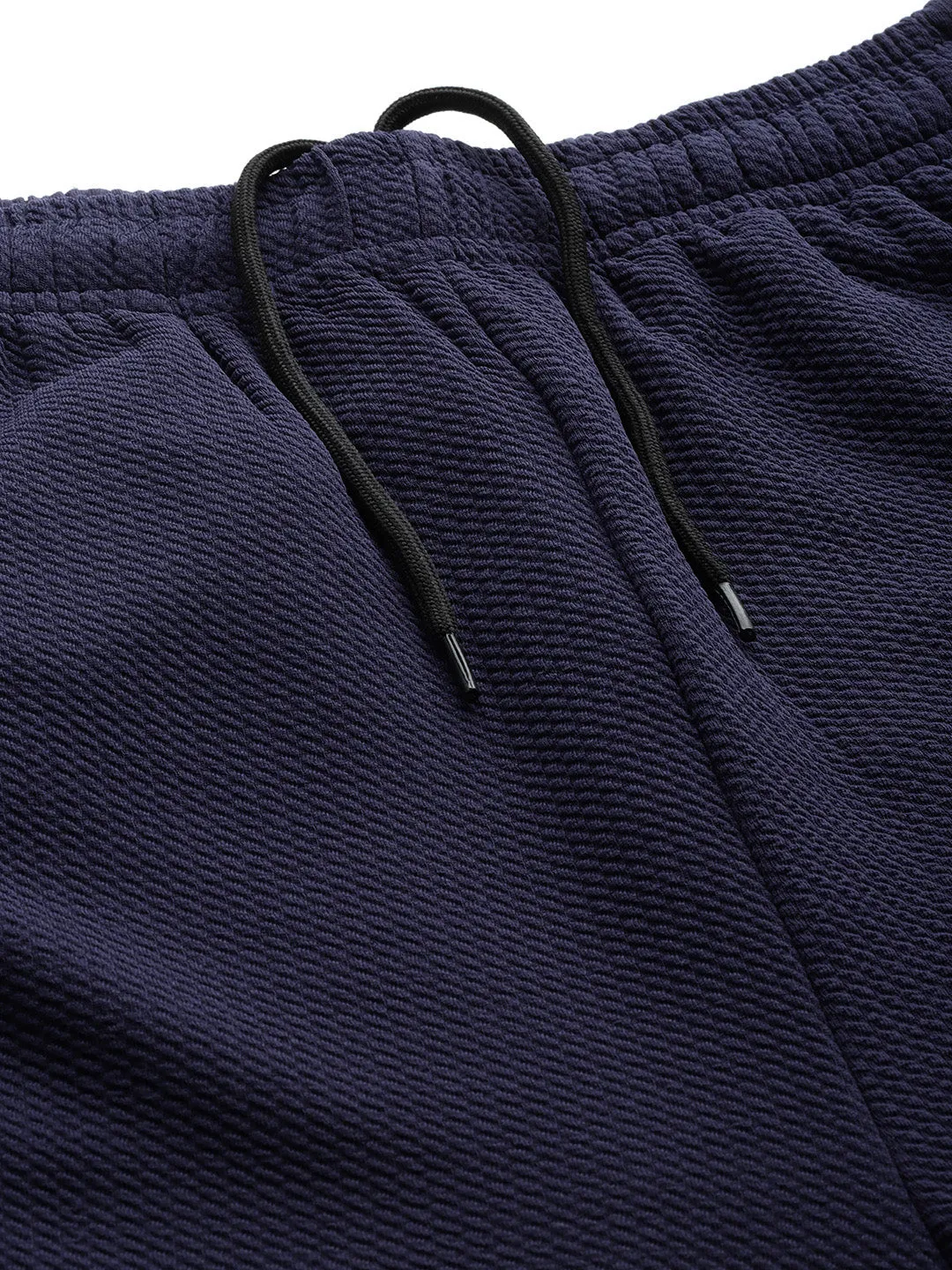 Alcis Men Navy Blue Solid Slim Fit Running Shorts