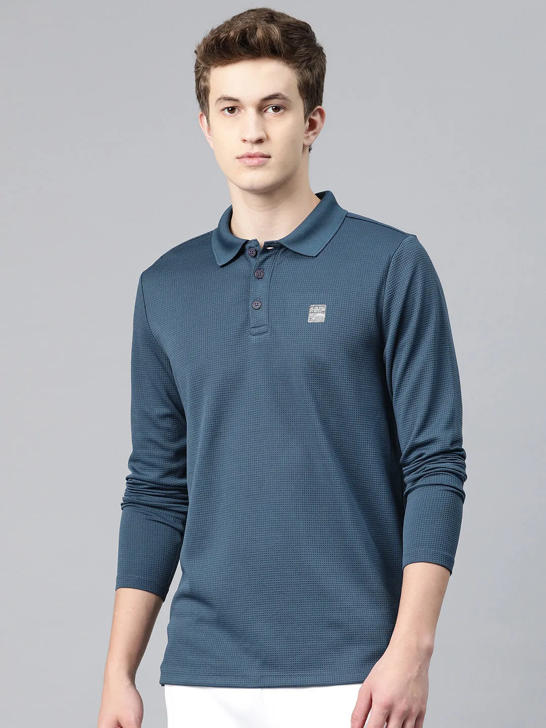 Alcis Men Polo Collar Anti Static Slim Fit T-shirt