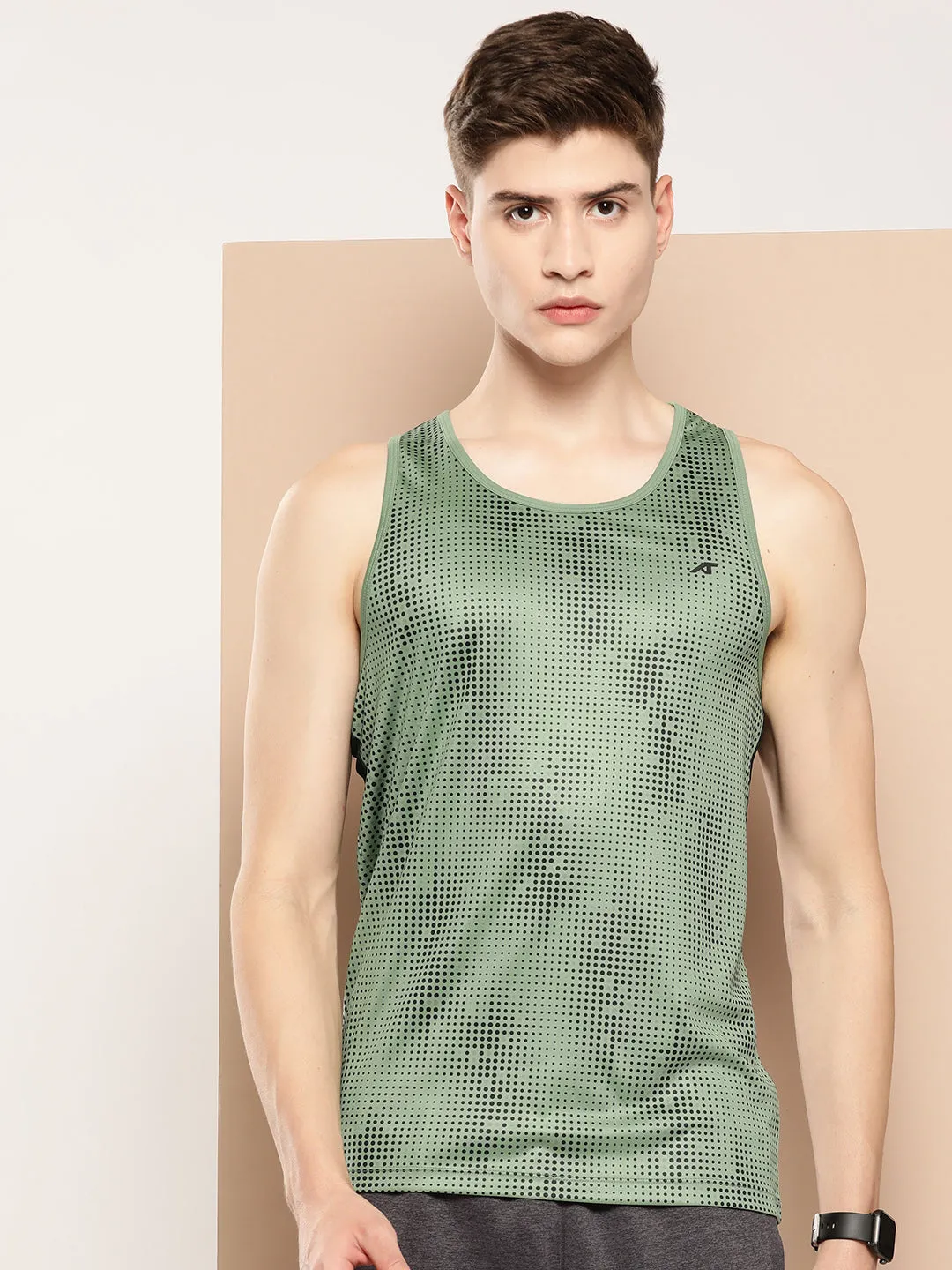 Alcis Men Printed Dry Tech Slim Fit T-shirt