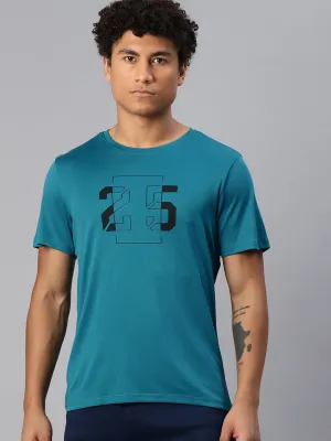 Alcis Men Typography Printed Anti Static Slim Fit T-shirt