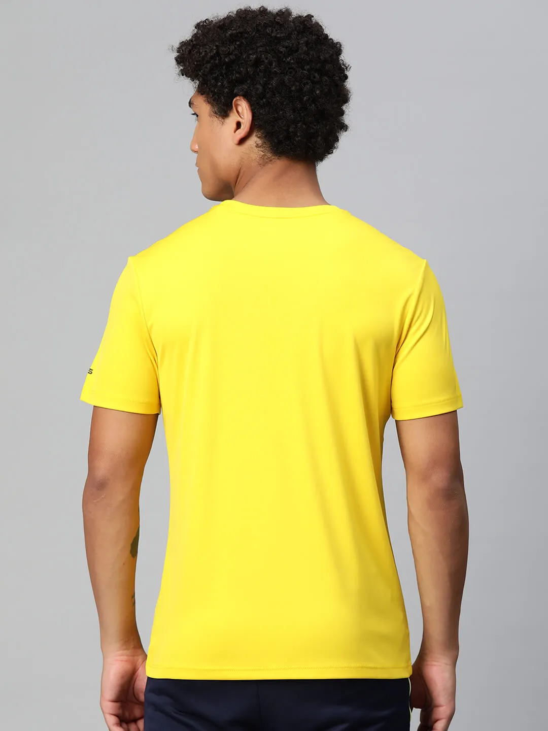 Alcis Men Typography Printed Anti Static Slim Fit T-shirt