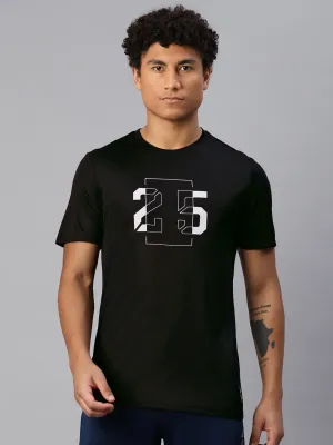 Alcis Men Typography Printed Anti Static Slim Fit T-shirt