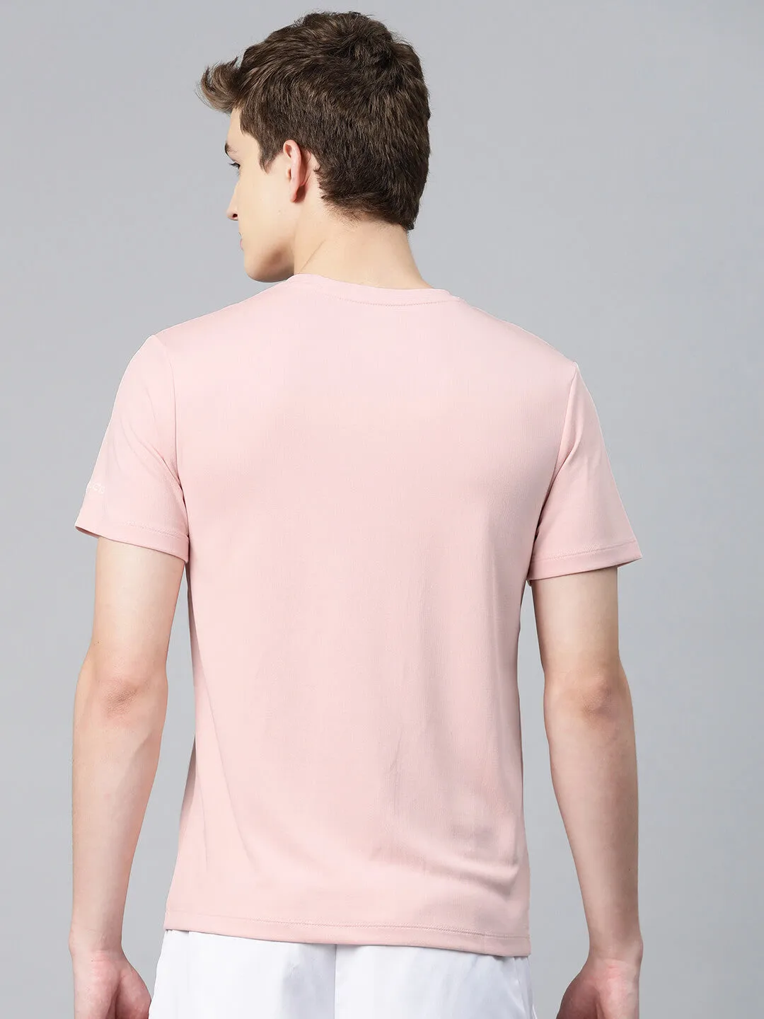 Alcis Men Typography Printed Anti Static Slim Fit T-shirt