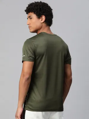 Alcis Men Typography Printed Anti Static Slim Fit T-shirt