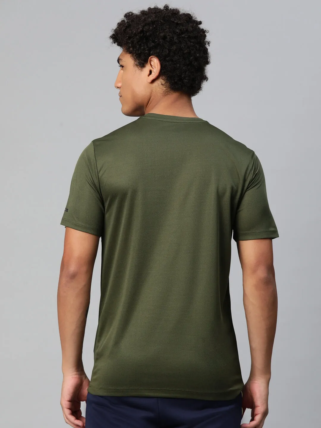 Alcis Men Typography Printed Anti Static Slim Fit T-shirt