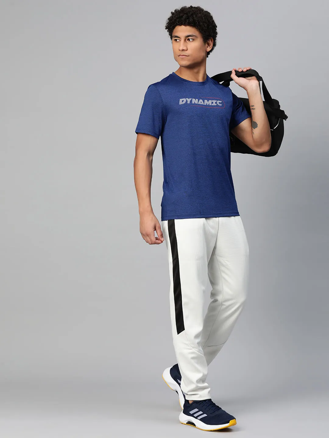 Alcis Men Typography Printed Anti Static Slim Fit T-shirt