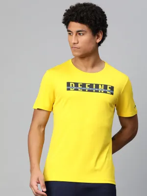 Alcis Men Typography Printed Anti Static Slim Fit T-shirt