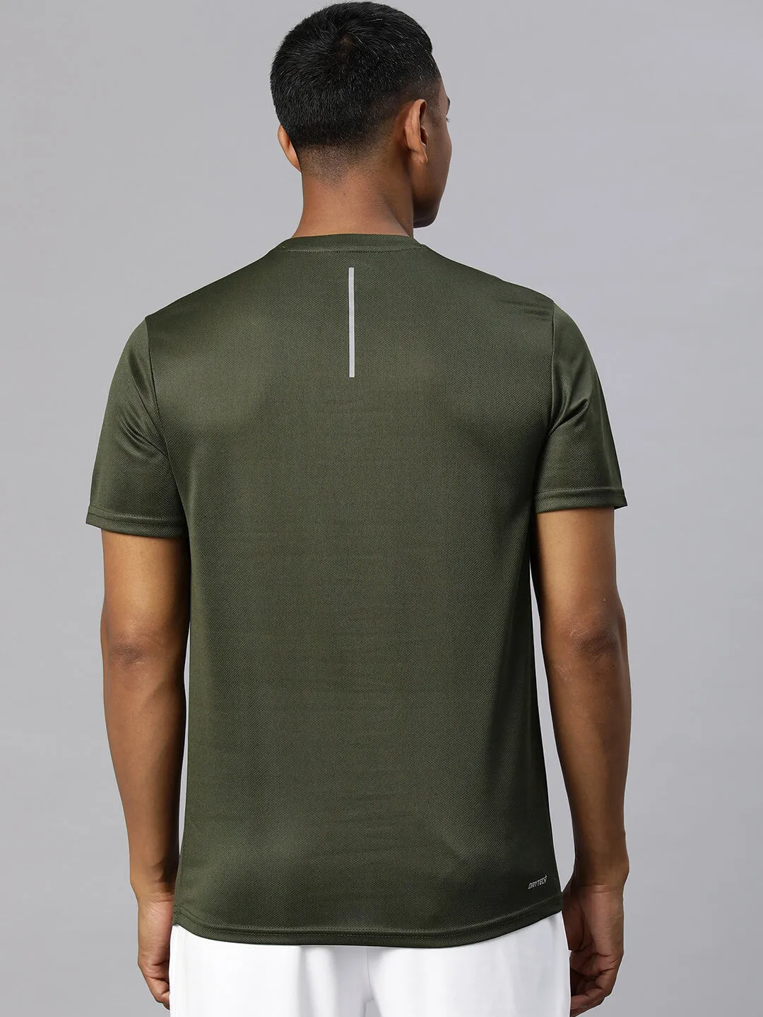 Alcis Men Typography Printed Dry Tech Slim Fit Sports T-shirt