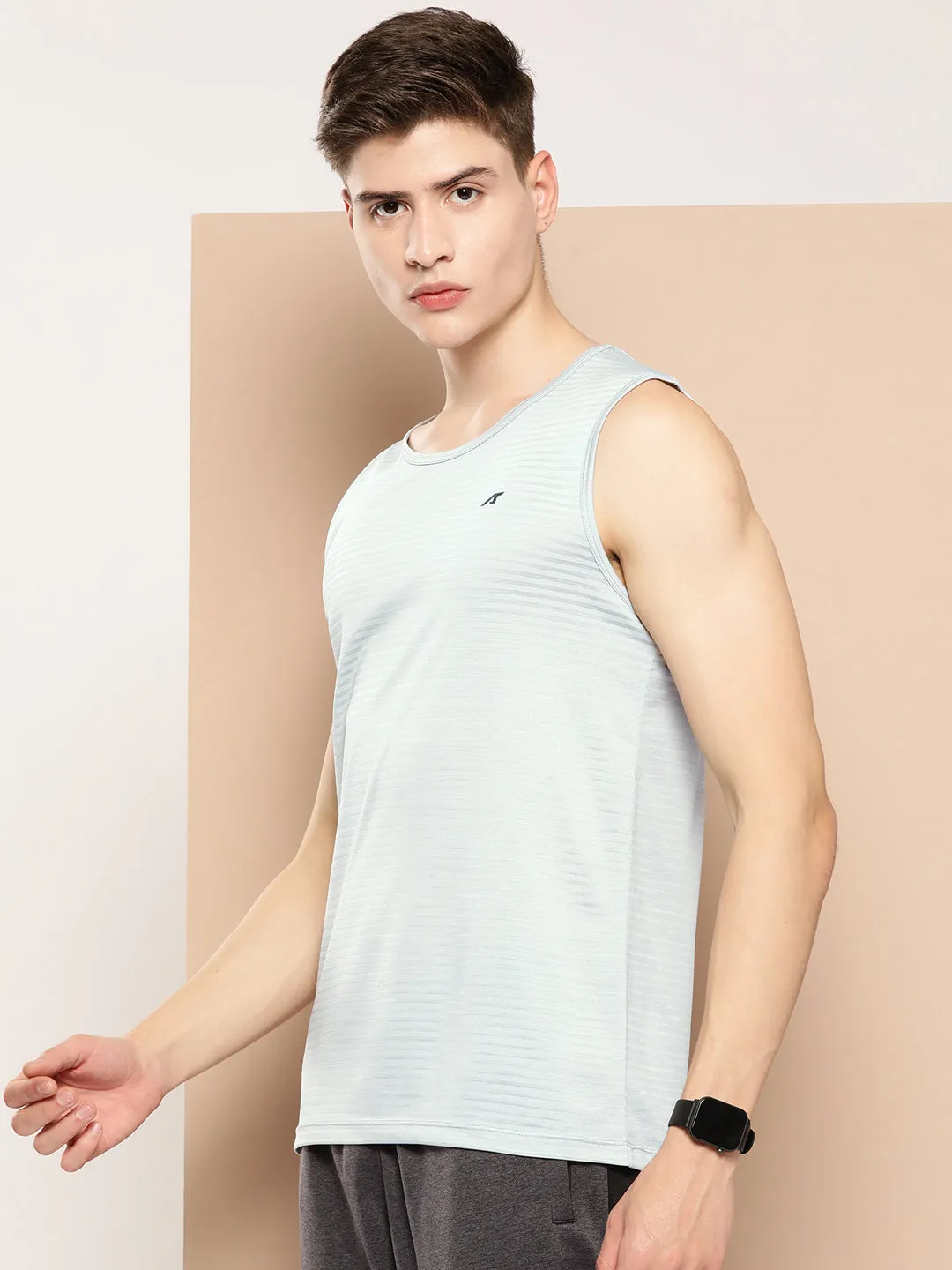 Alcis Men Typography Printed Dry Tech Slim Fit T-shirt