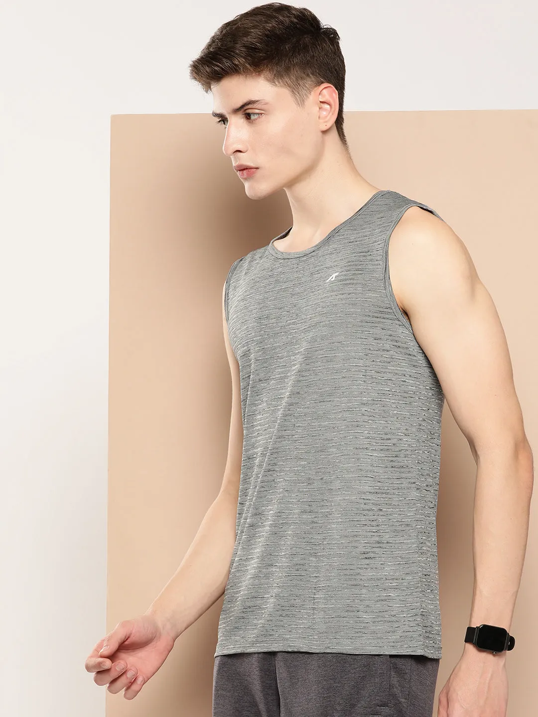 Alcis Men Typography Printed Dry Tech Slim Fit T-shirt