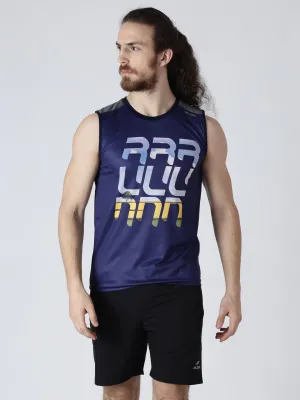 Alcis Navy Blue Running Tank
