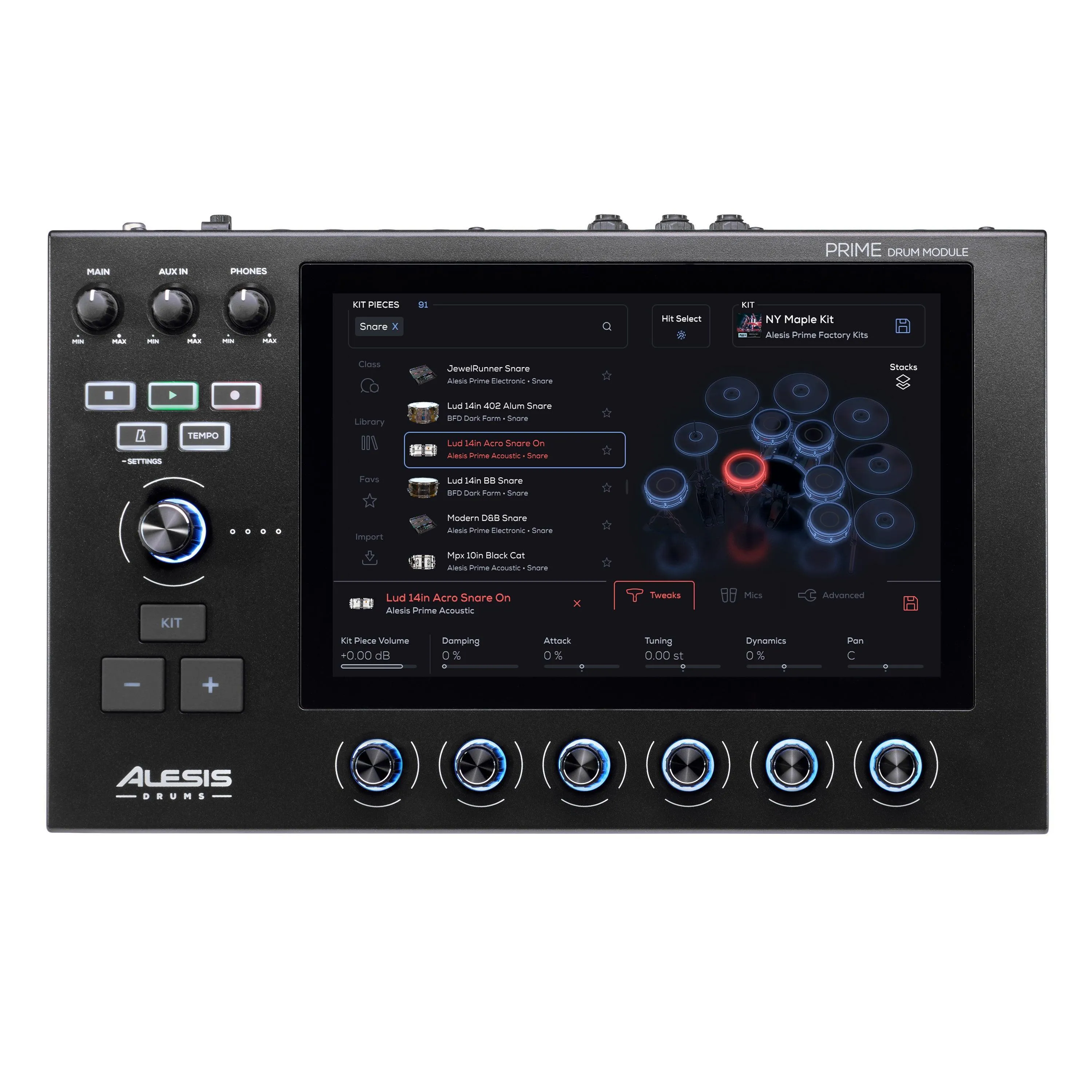 Alesis Strata Prime 10 Piece Electronic Drum Kit With Touch Screen Drum Module