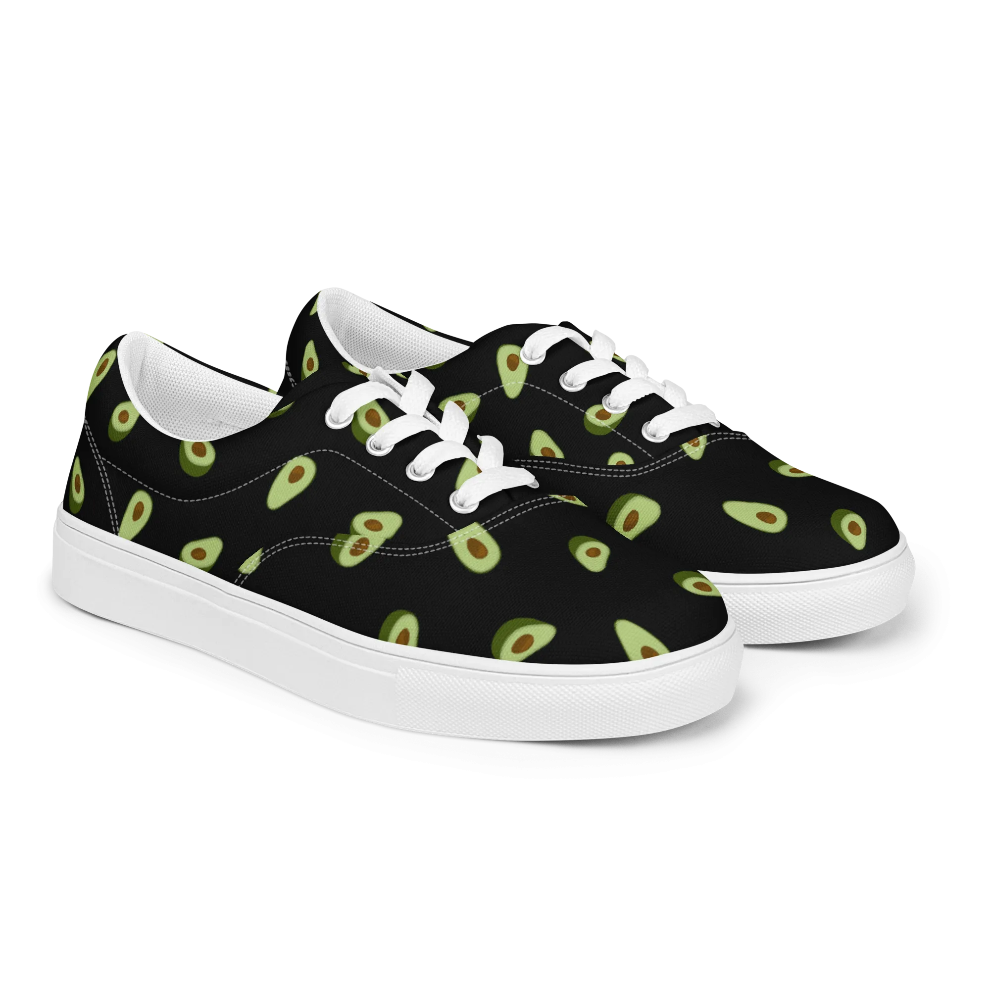 Aloha Tribe Avacado Womens Black Canvas Shoes