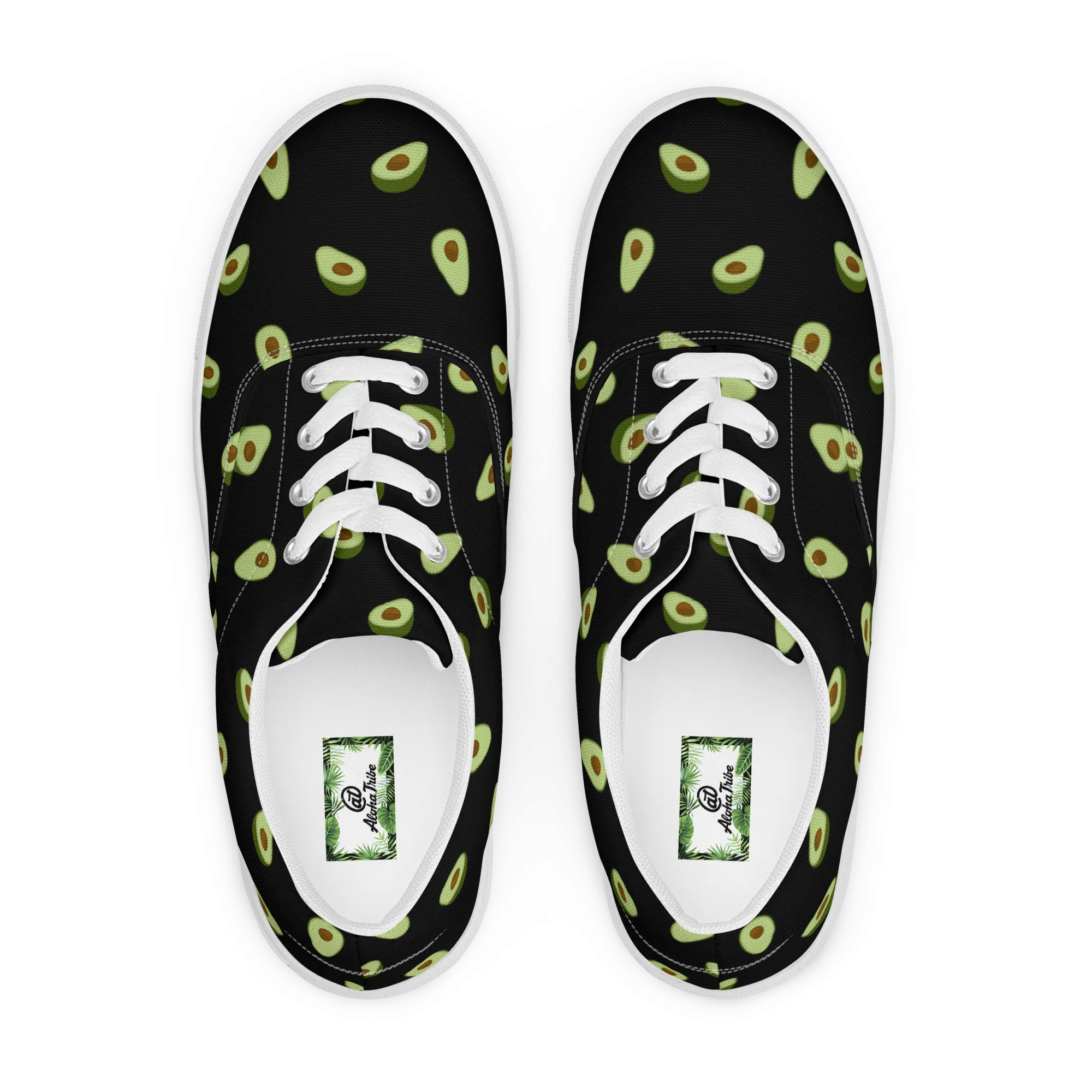 Aloha Tribe Avacado Womens Black Canvas Shoes