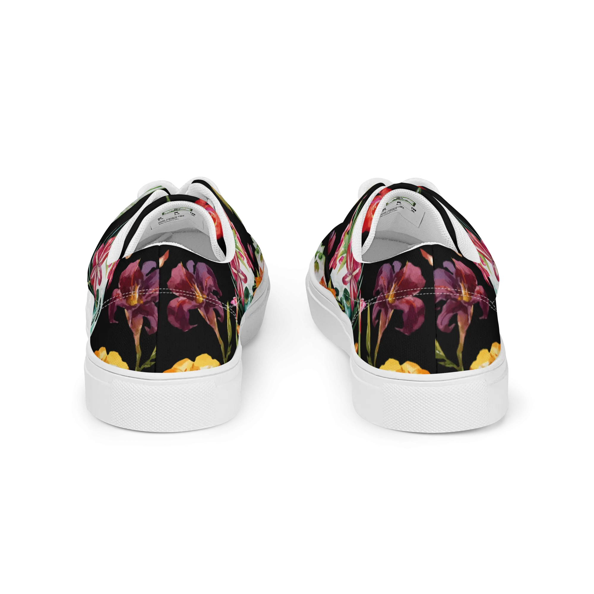 Aloha Tribe Skulls Womens Black Canvas Shoes