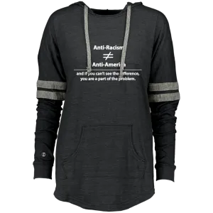 Anti-Racism Feminine Hooded Low Key Pullover