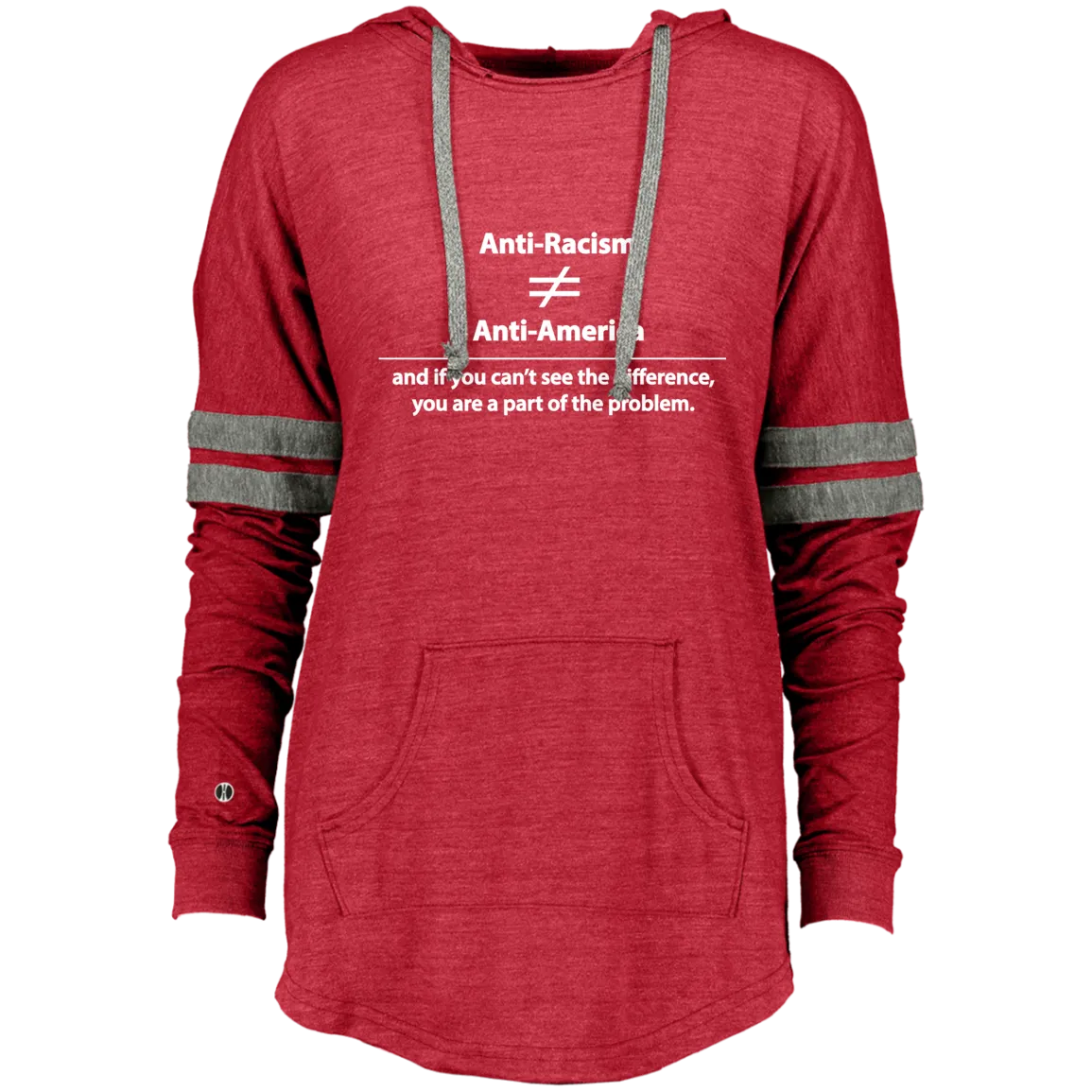 Anti-Racism Feminine Hooded Low Key Pullover