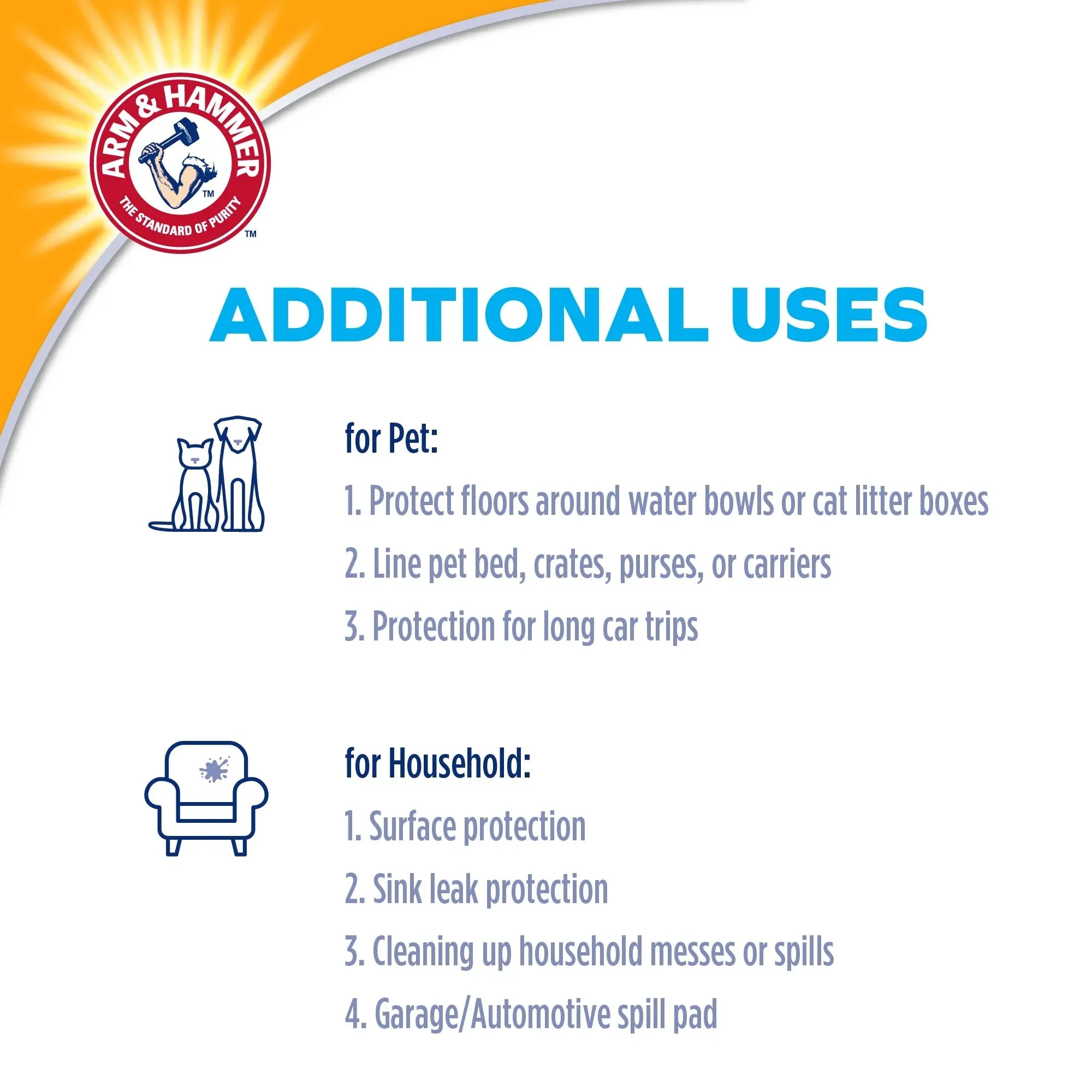 Arm and Hammer for  Dogs Puppy Training Pads with Attractant, Leak-Proof, Odor Control