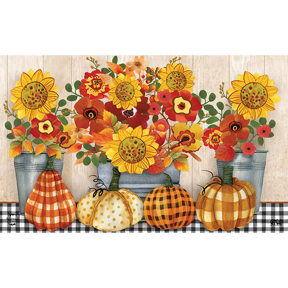 Autumn Bouquet Fall Doormat 30" x 18" Indoor Outdoor