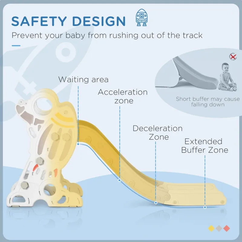 Baby and Toddler's First Slide | High Safety Rail | Indoor & Outdoor | Grey or Blue | 18m 