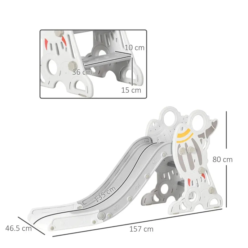 Baby and Toddler's First Slide | High Safety Rail | Indoor & Outdoor | Grey or Blue | 18m 