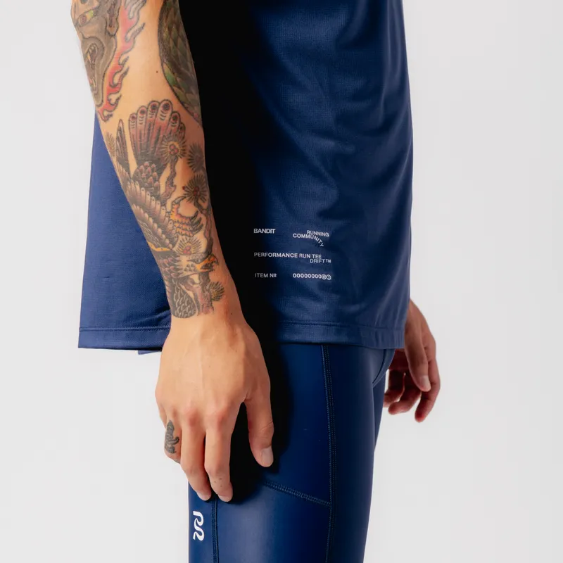 Bandit Running - Drift Performance Training Tee - Navy