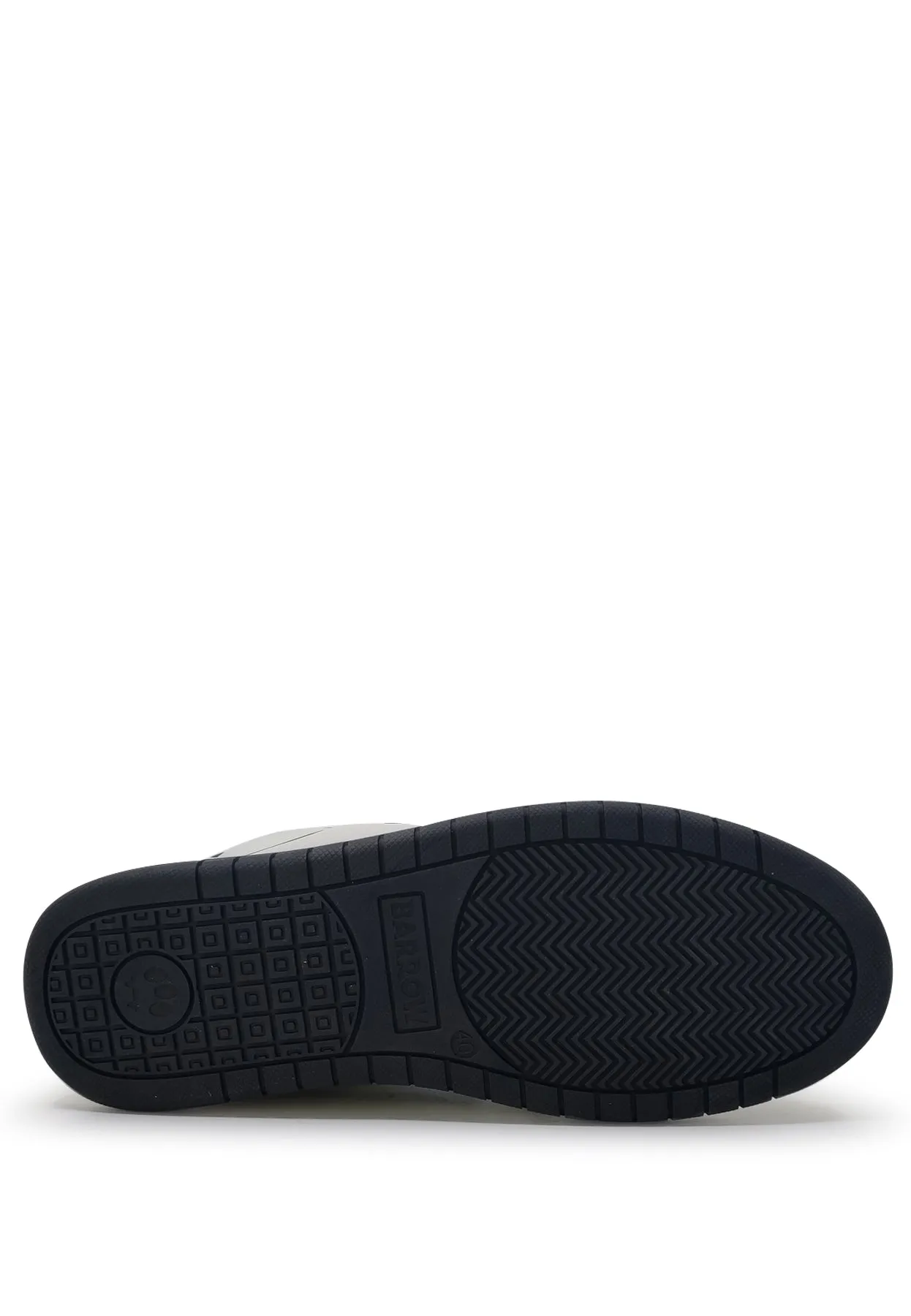 Barrow sneakers bianca e nera unisex in pelle scamosciata e mesh