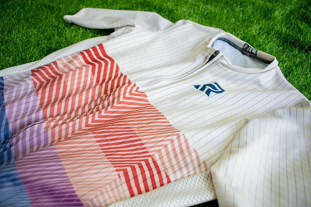 Beige Hybrid Cycling Jersey