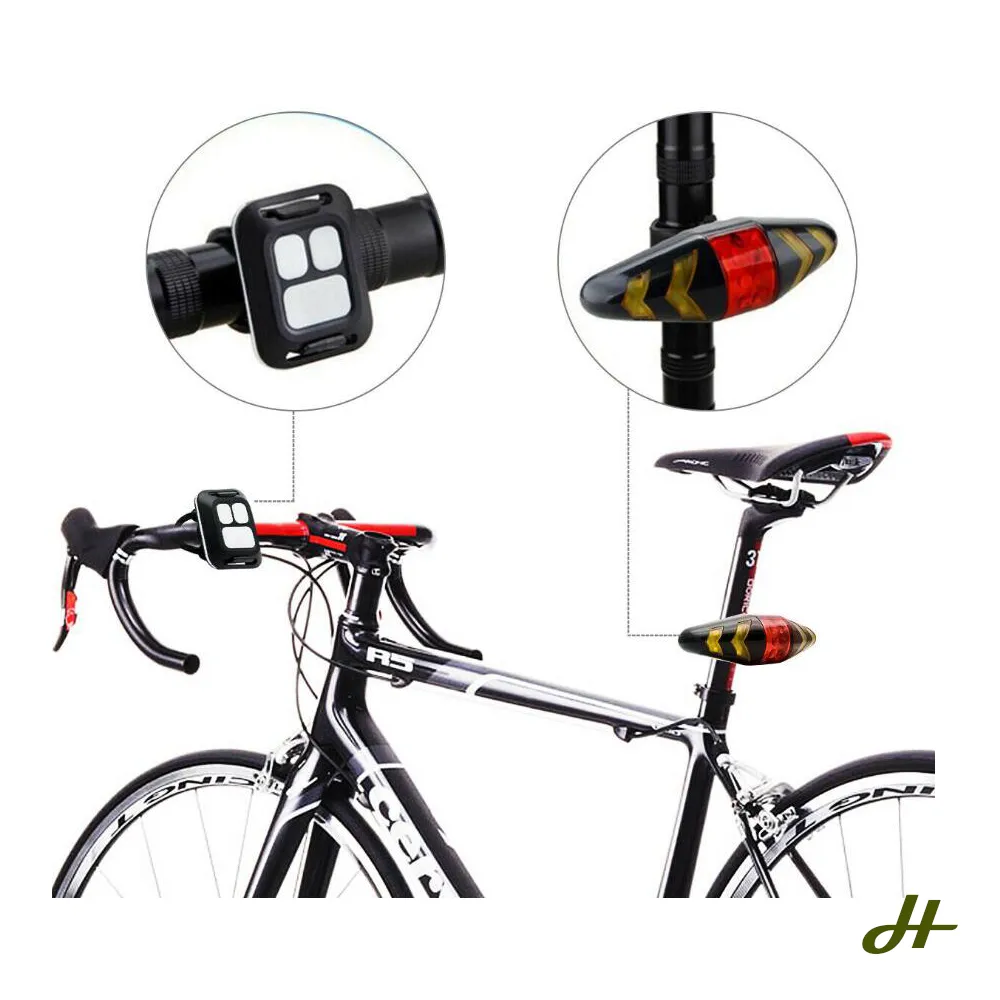 Bike Light - Bike USB rechargeable Indicator (remote controlled)